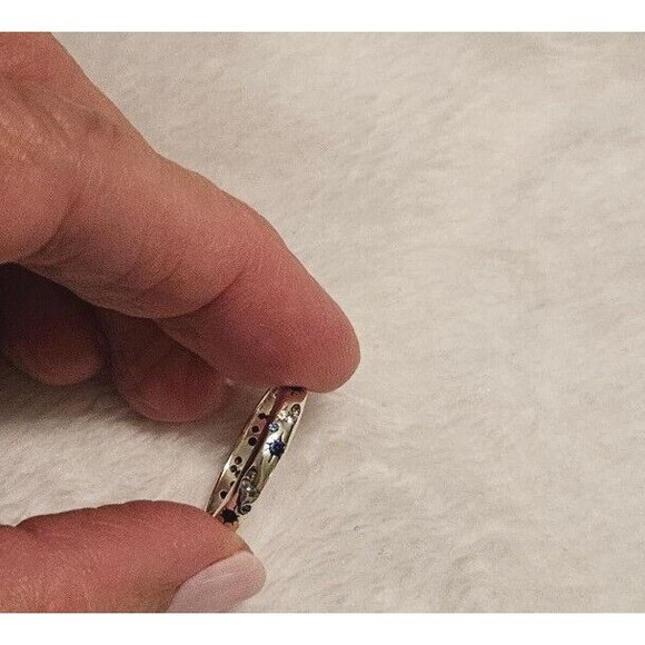 Sterling Silver Ring Women Stackable Eternity Cute For Teen Girls Size 6 Only - Picture 4 of 8